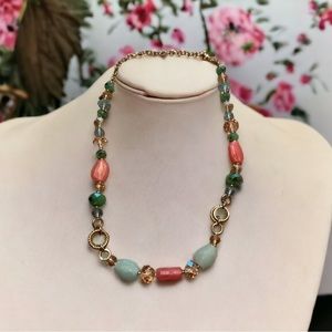 Pastel Colored Bead Necklace